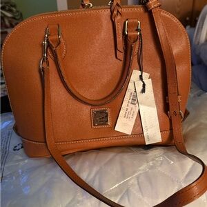 Dooney & Bourke Brown Leather Satchel